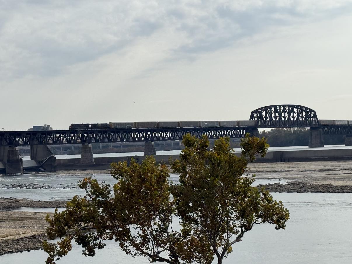 Photo of freight train from Falls of Ohio State Park
