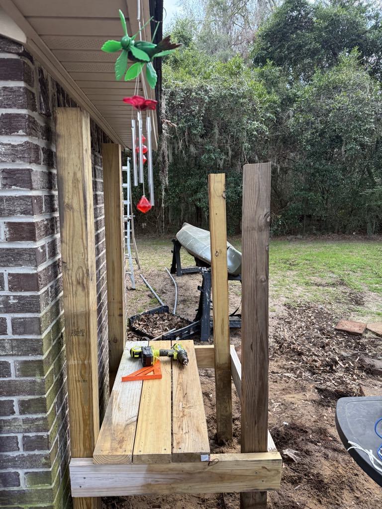 Construction of generator stand.