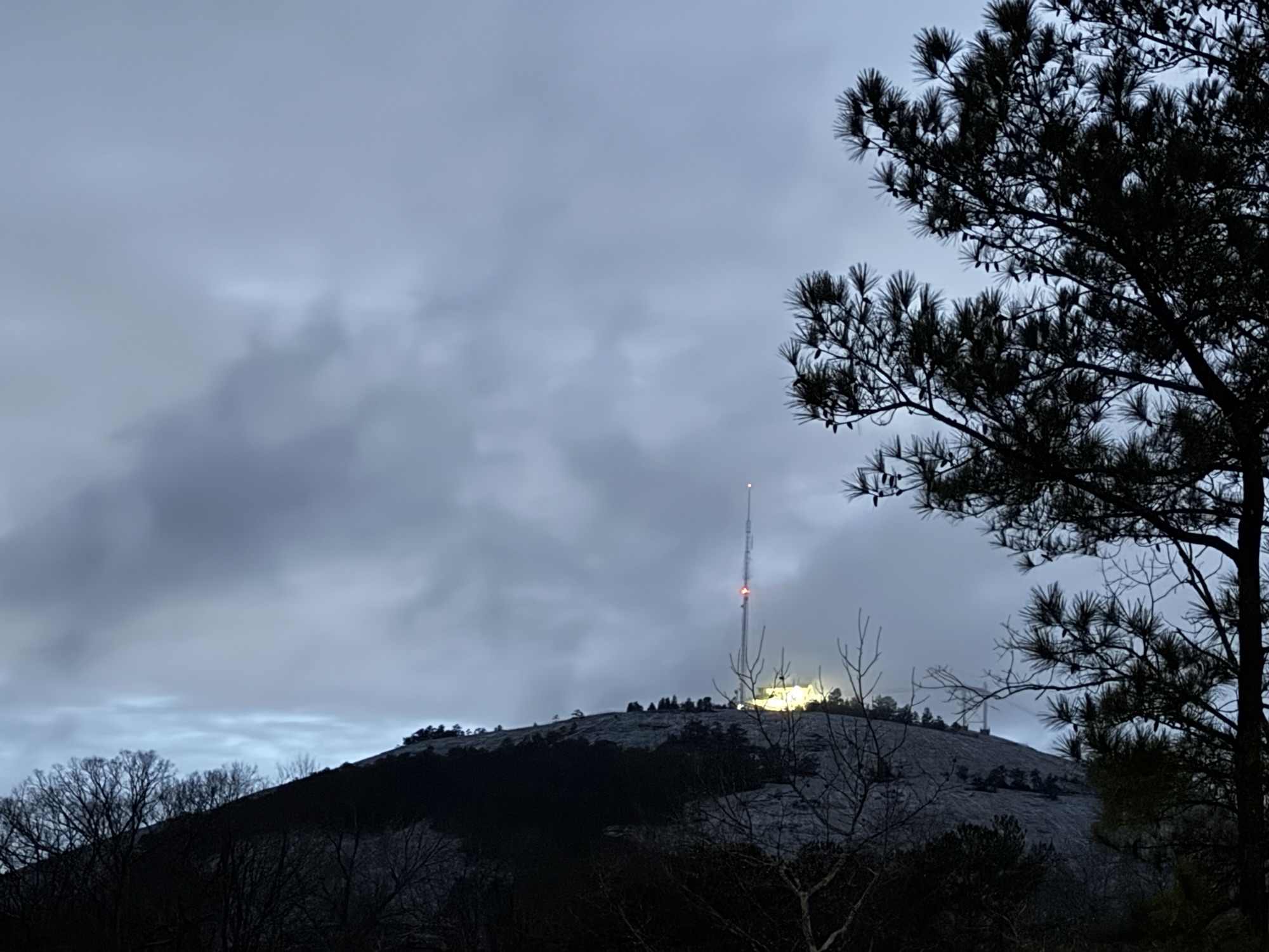 Radio tower on top of Stone Mountain. 
