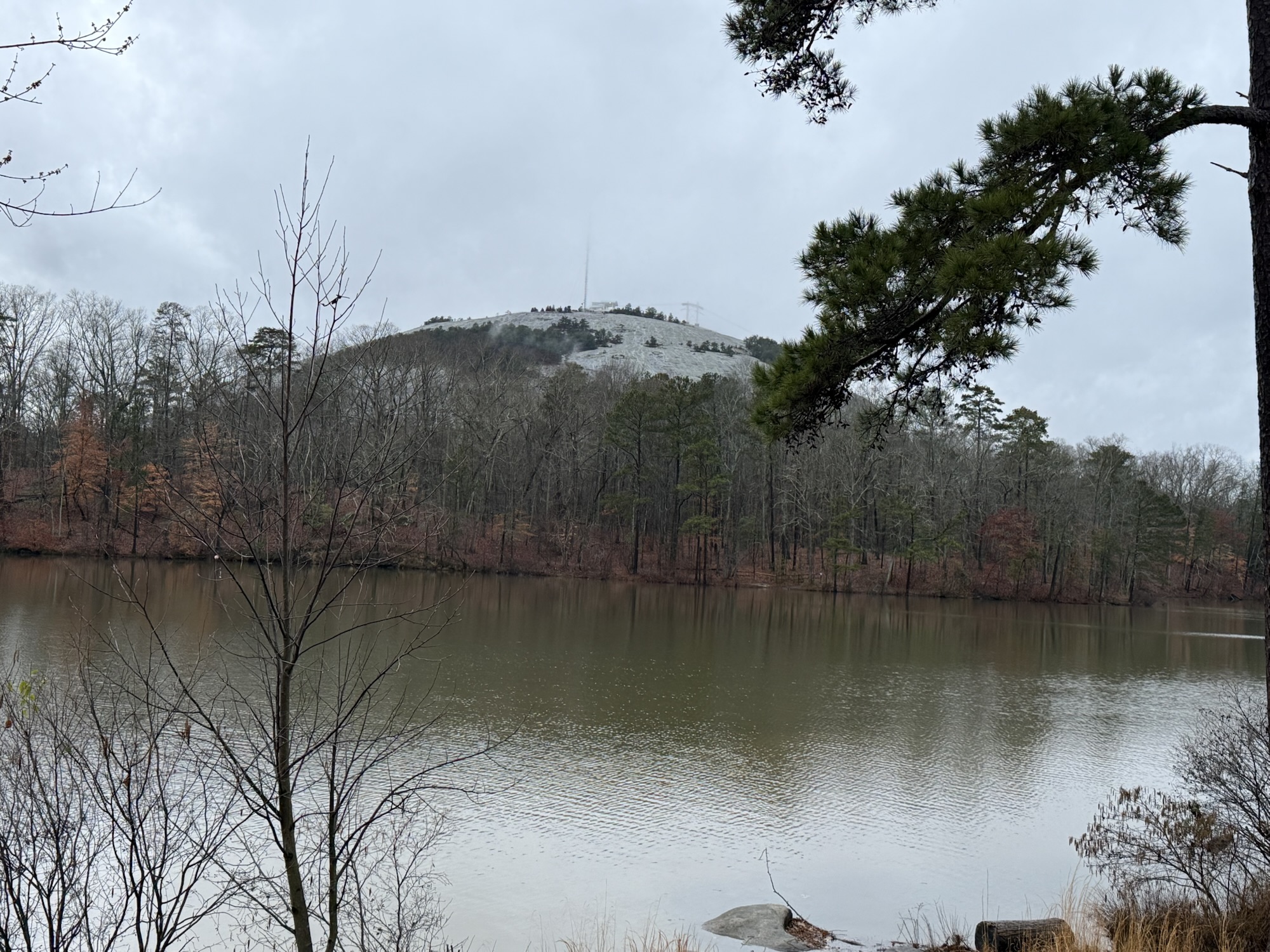 Radio tower on top of Stone Mountain. 