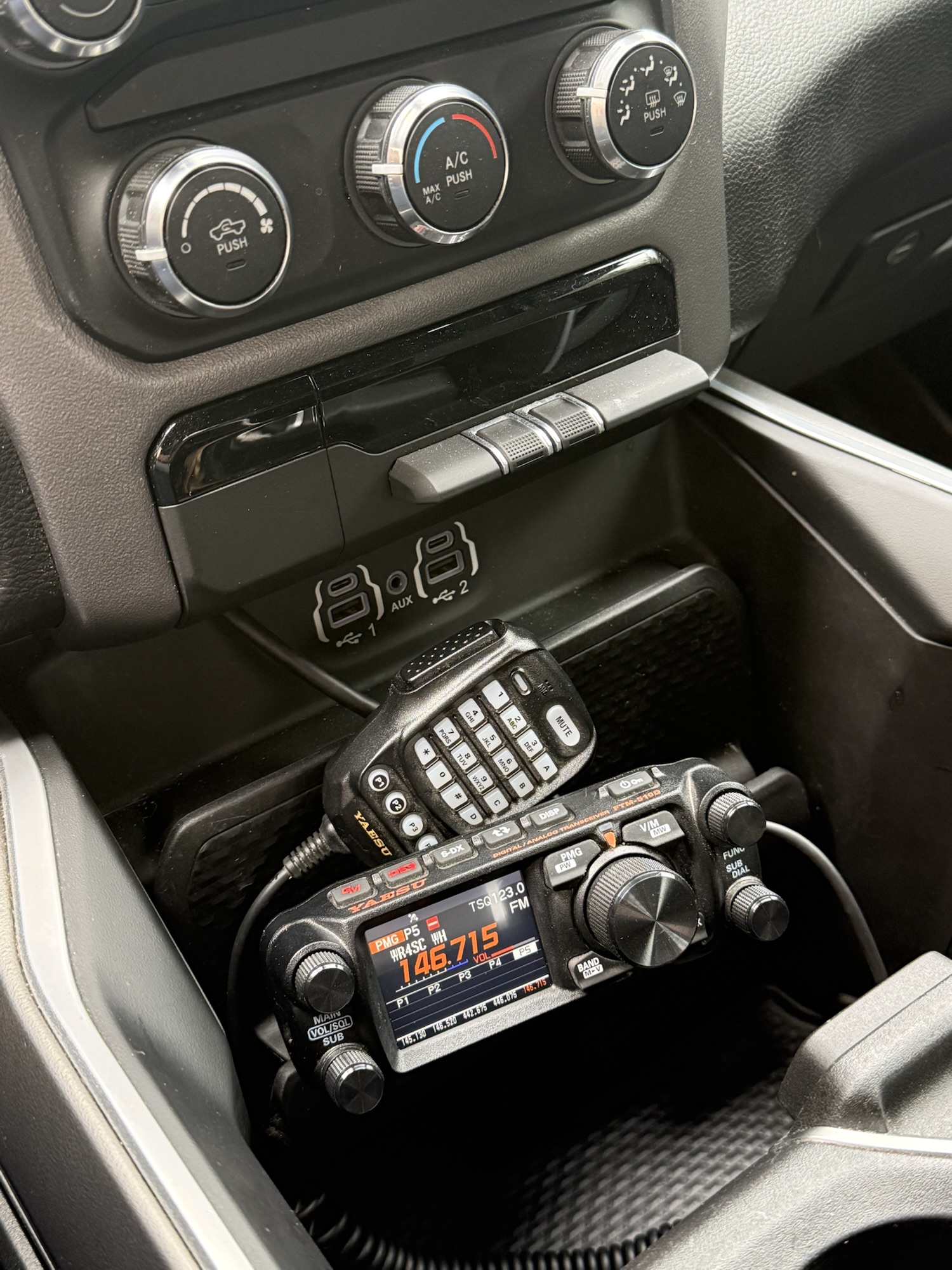 Yaesu Mobile Radio Install 2021 RAM 1500 [KQ4TAY]